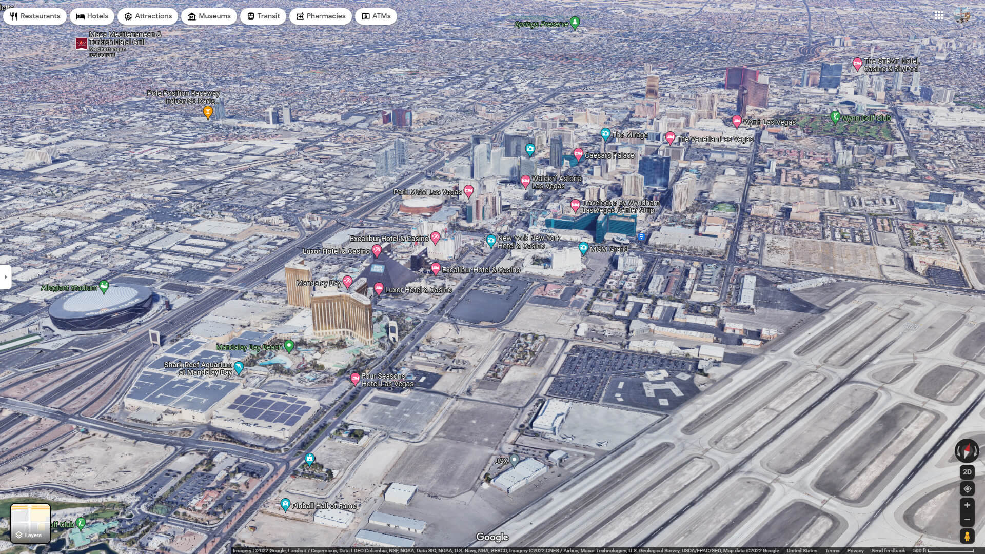 Las Vegas Aerial Map Nevada